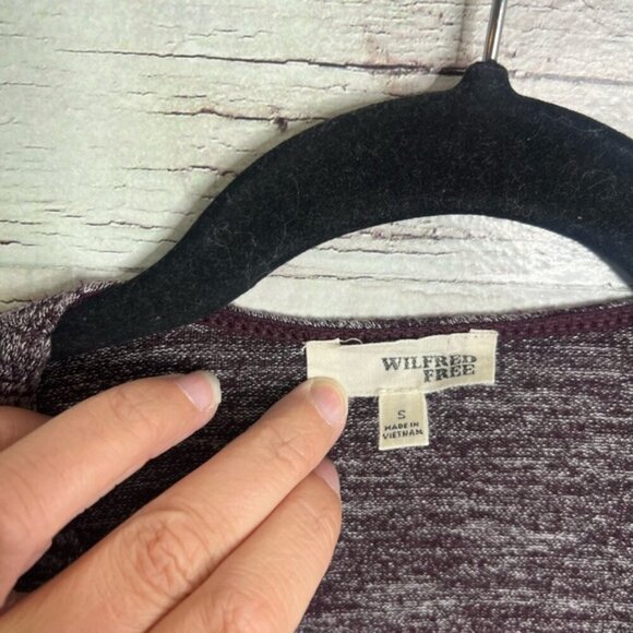 Aritzia Wilfred Free Bridgette Plunge V-Neck Long Sleeve Crop Top small - Picture 5 of 8